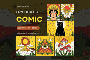 Psychedelic Comic Illustration