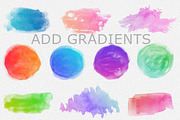 Watercolor Photoshop&Vector brushes preview 3