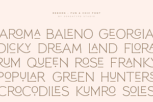 Reborn - Modern Chic Font