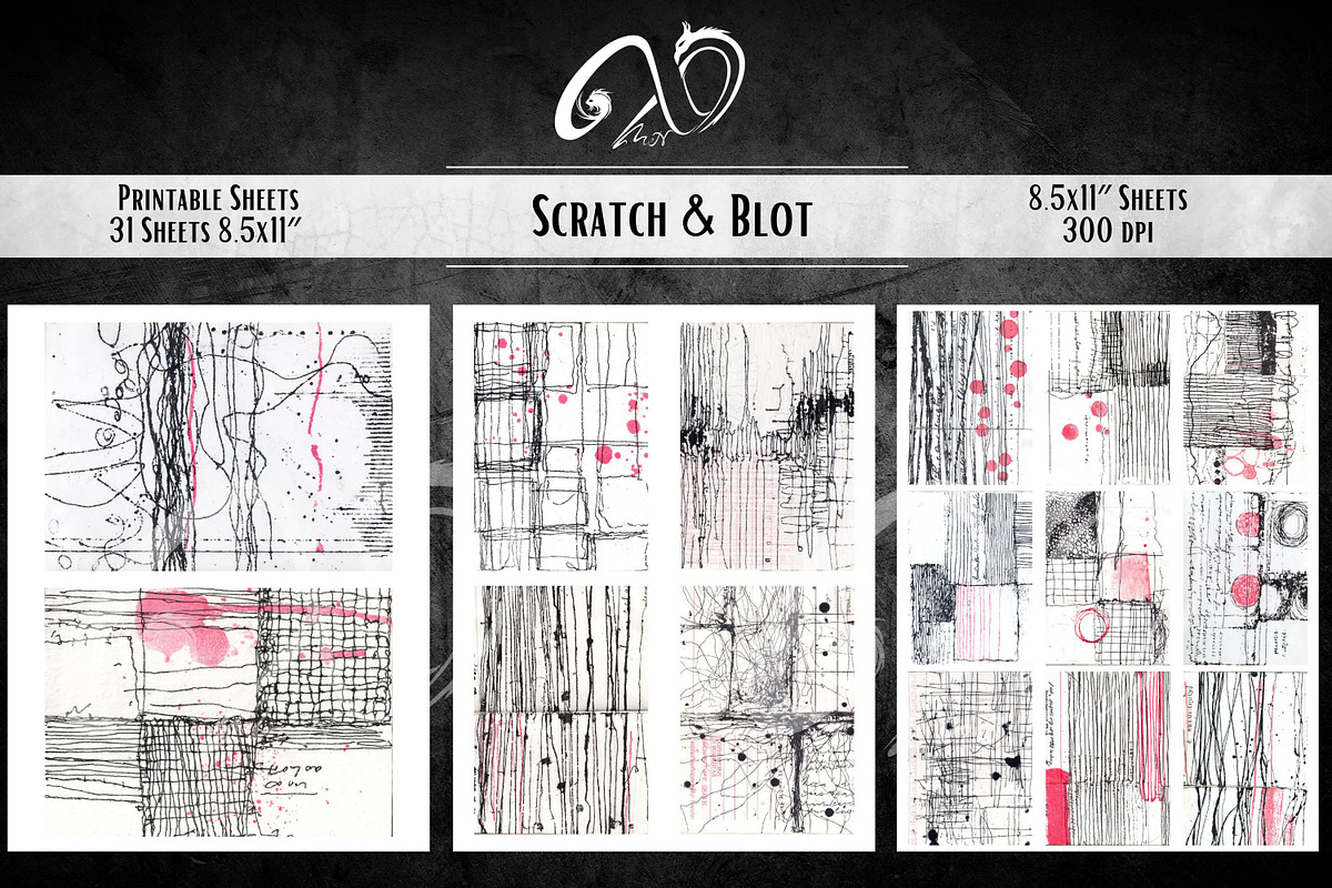 Scratch & Blot: Journal Ledger, a Background Graphic by NiiiNArt (Photo 9 of 9)