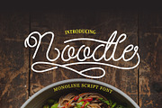 Noodle monoline script font, a Script Font by WAP (Thumbnail 1 of 7)