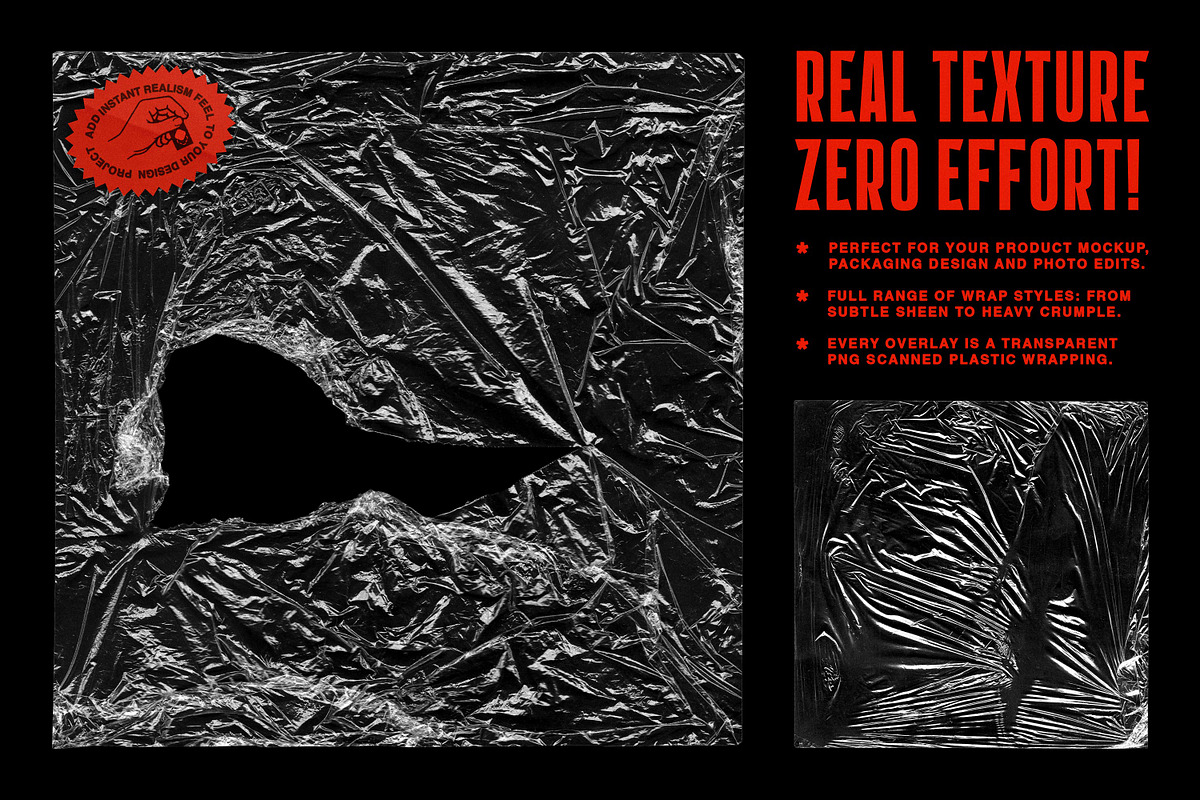 25 Thin Plastic Wrap Overlays, a Texture Graphic by pixelbuddha.net (Photo 5 of 8)