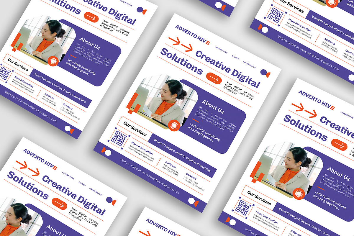 Advertohive Agency - Flyer, a Flyer Template by Esensifiksi.studio (Photo 3 of 3)