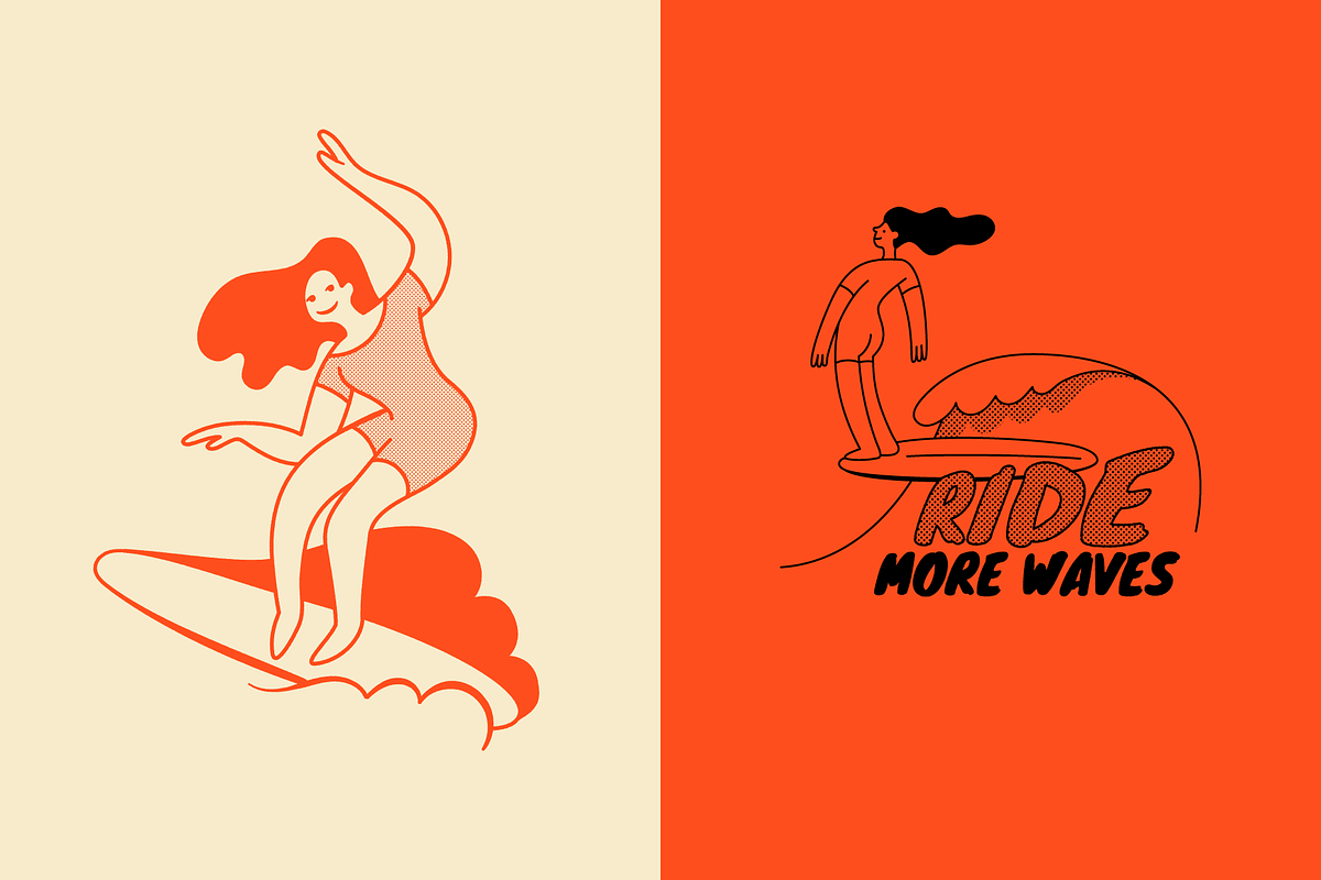 Surf & Sport Vector Illustrations, an Object Graphic by venimo (Photo 8 of 15)