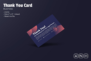 Business Thank You Card, a Print Template by Fannan Studio
