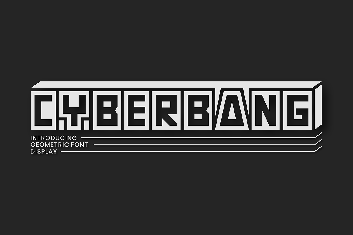 Cyberbang Geometric Sans Serif Font, a Sans Serif Font by Erifqizefont (Photo 1 of 15)