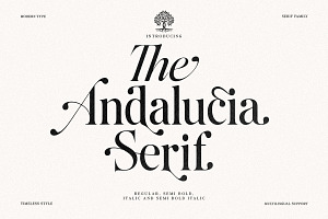 The Andalucia Serif, a Serif Font by Pista Mova
