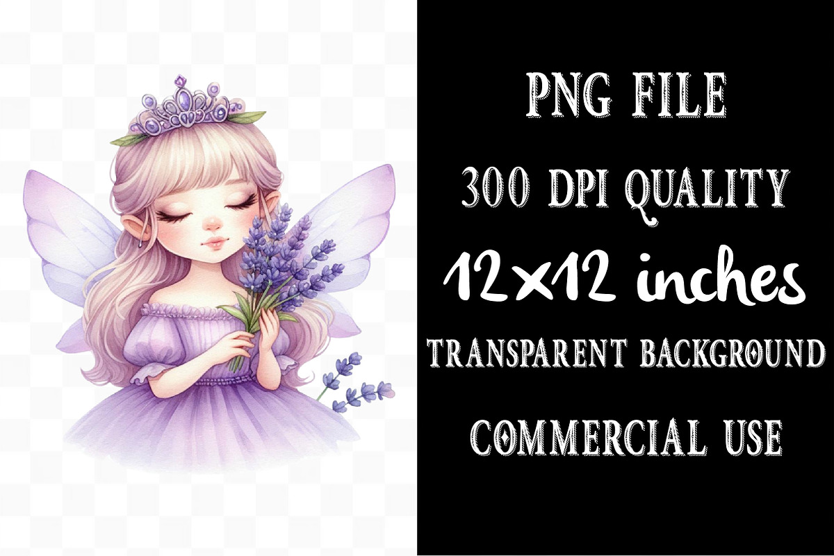 Watercolor Magical Garden Purple, an Illustration by Designking (Photo 4 of 5)