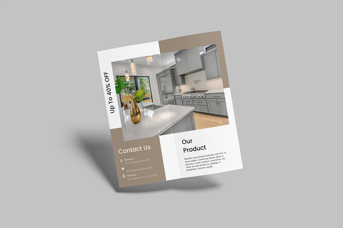 DL Bifold Brochure Mockup, a Brochure Template by Graphiculon (Photo 2 of 11)