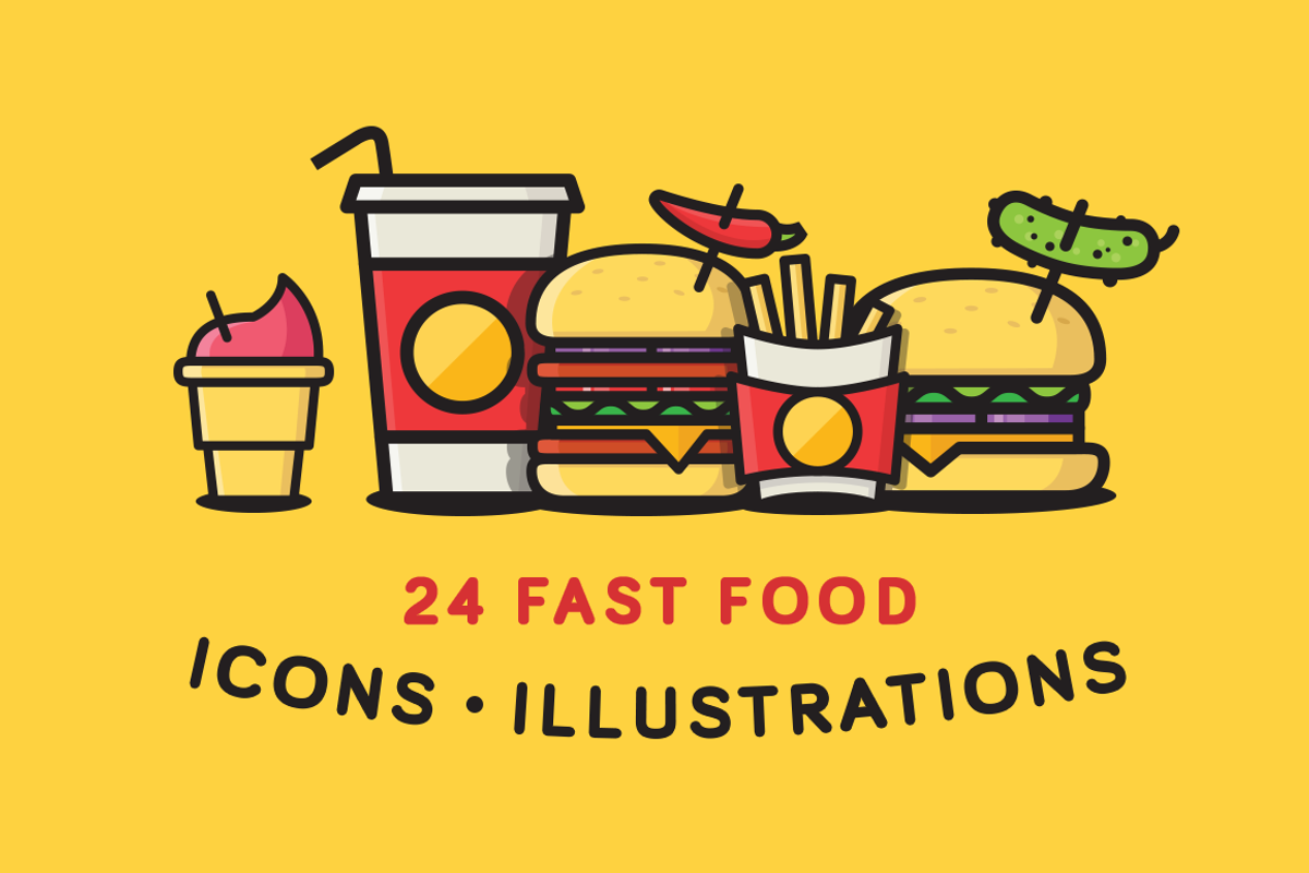Fast Food Icons / Illustrations, an Icon by S4 Shop (Photo 1 of 2)