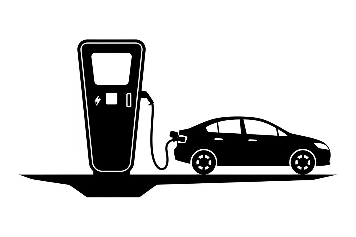 Electric Vehicle Charging Silhouette, a Graphic by musafir_fashion (Photo 2 of 22)