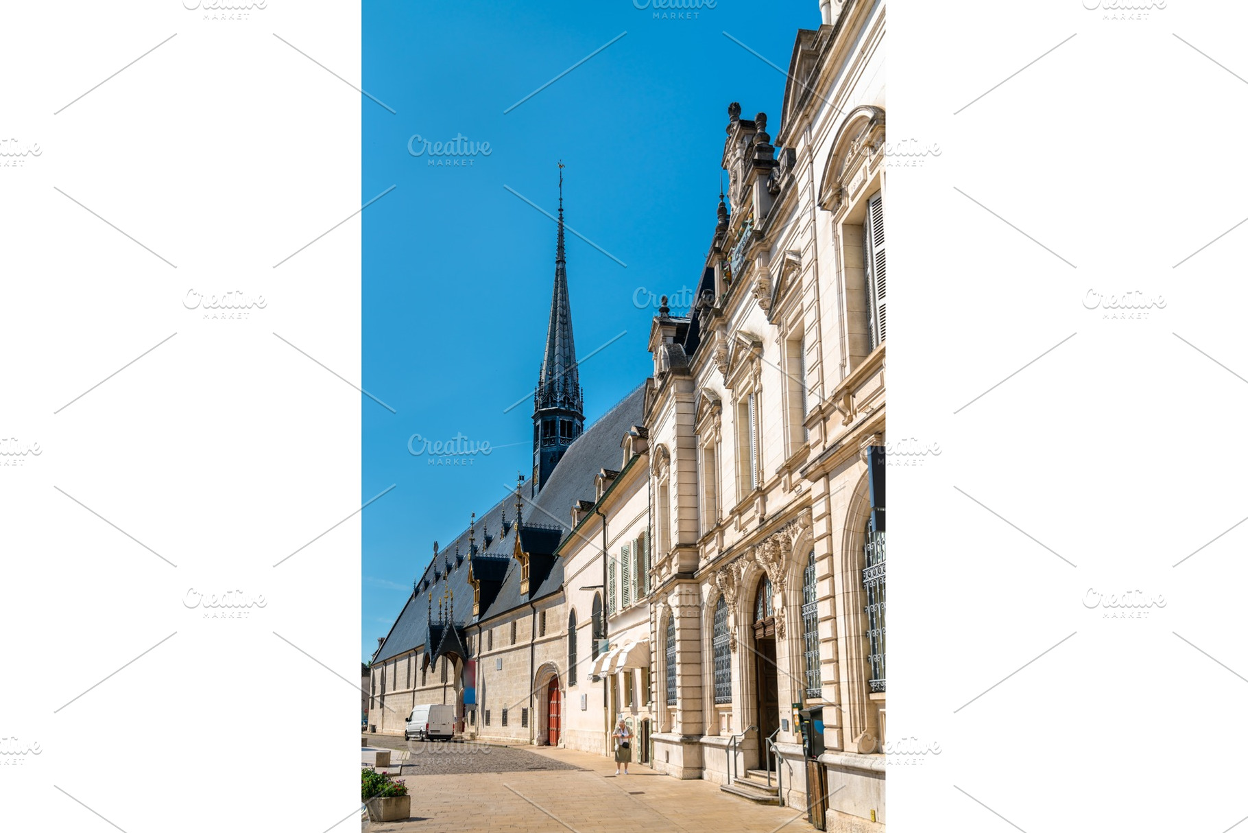 Architecture of the historic stock photo containing beaune and france, an Architecture Photo by Leonid Andronov