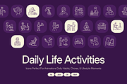 Animated Daily Life Activities Icon, an Outline Icon by Prosymbols (Thumbnail 1 of 4)