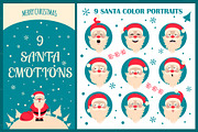 Santa Claus characters set, a Decorative Illustration by pet design shop (Thumbnail 1 of 3)