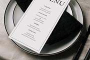 Black & White Wedding Menu Mockup, an Advertising Mockup by Serenefeeling (Thumbnail 4 of 6)