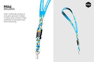 3D Lanyard Id Badge Mockup