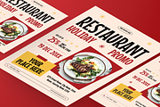 Restaurant Holiday Promo Flyer Set, a Flyer Template by Annora Studio (Thumbnail 6 of 6)