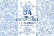Snowflakes collection.Winter pattern, an Object Graphic by Tatianakost49 (Thumbnail 1 of 5)