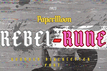 RebelRune - Rounded Blackletter Font, a Blackletter Font by PaperMoon