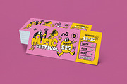 Music Festival Ticket, a Card Template by graphicook (Thumbnail 2 of 3)