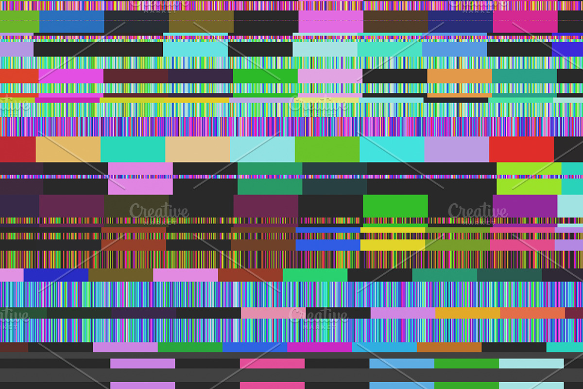 10 Seamless Error Glitch Backgrounds, a Texture Graphic by Textures ...