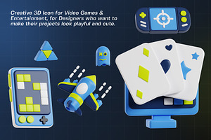 Video Games Icon 3D Illustration