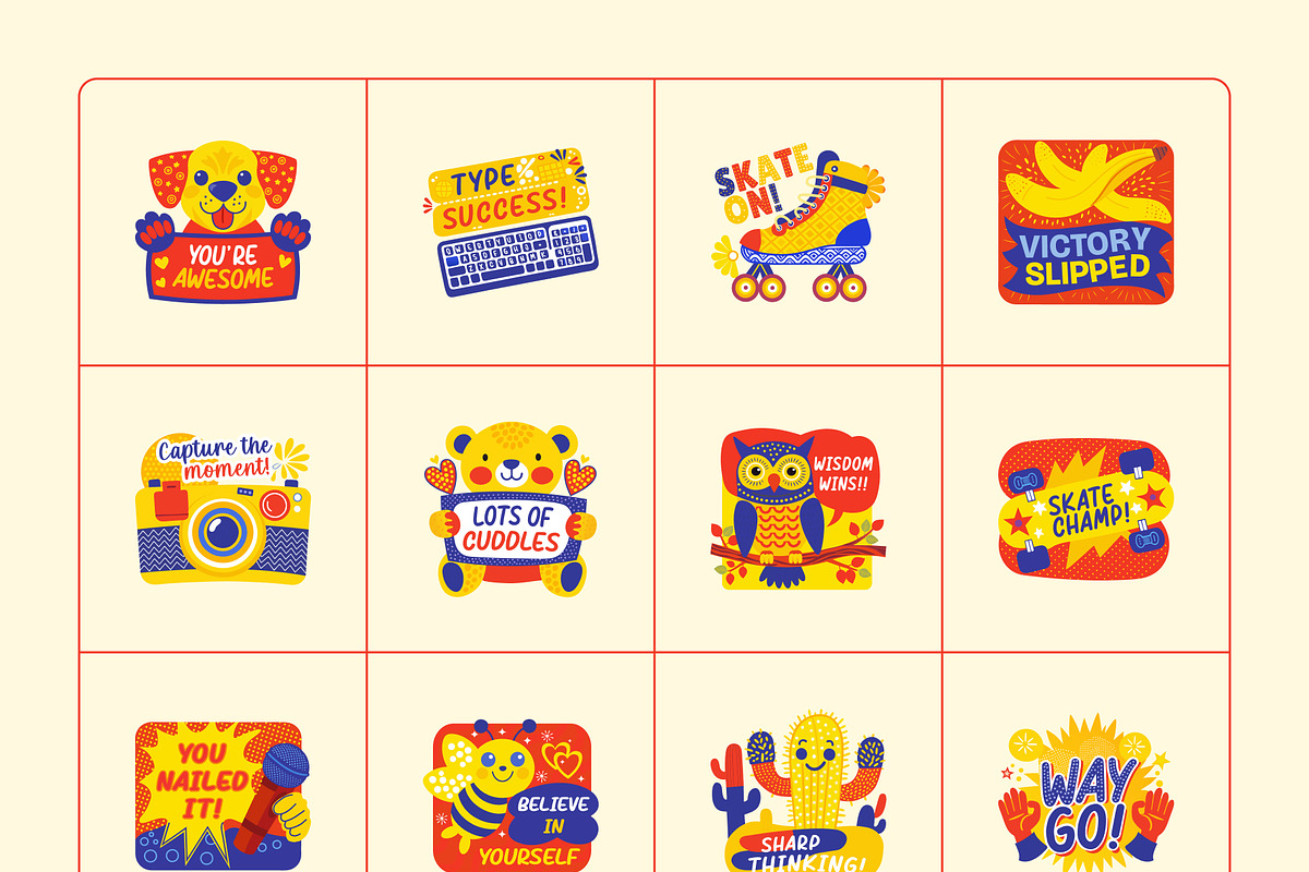 Congratulations Stickers Set, an Emoji Icon by Creative Stall (Photo 8 of 9)