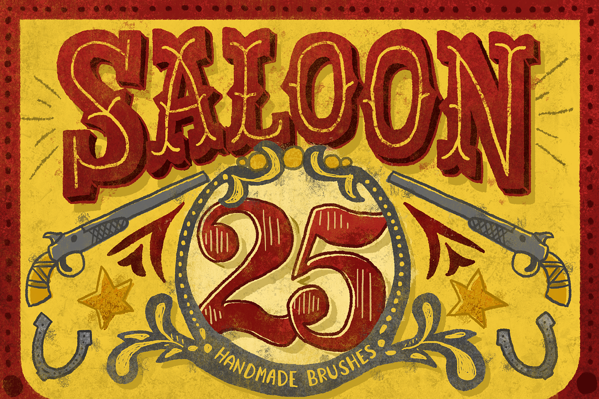 Saloon Photoshop Brush Collection, a Brush Add-On by Hues of Hodges (Photo 1 of 8)
