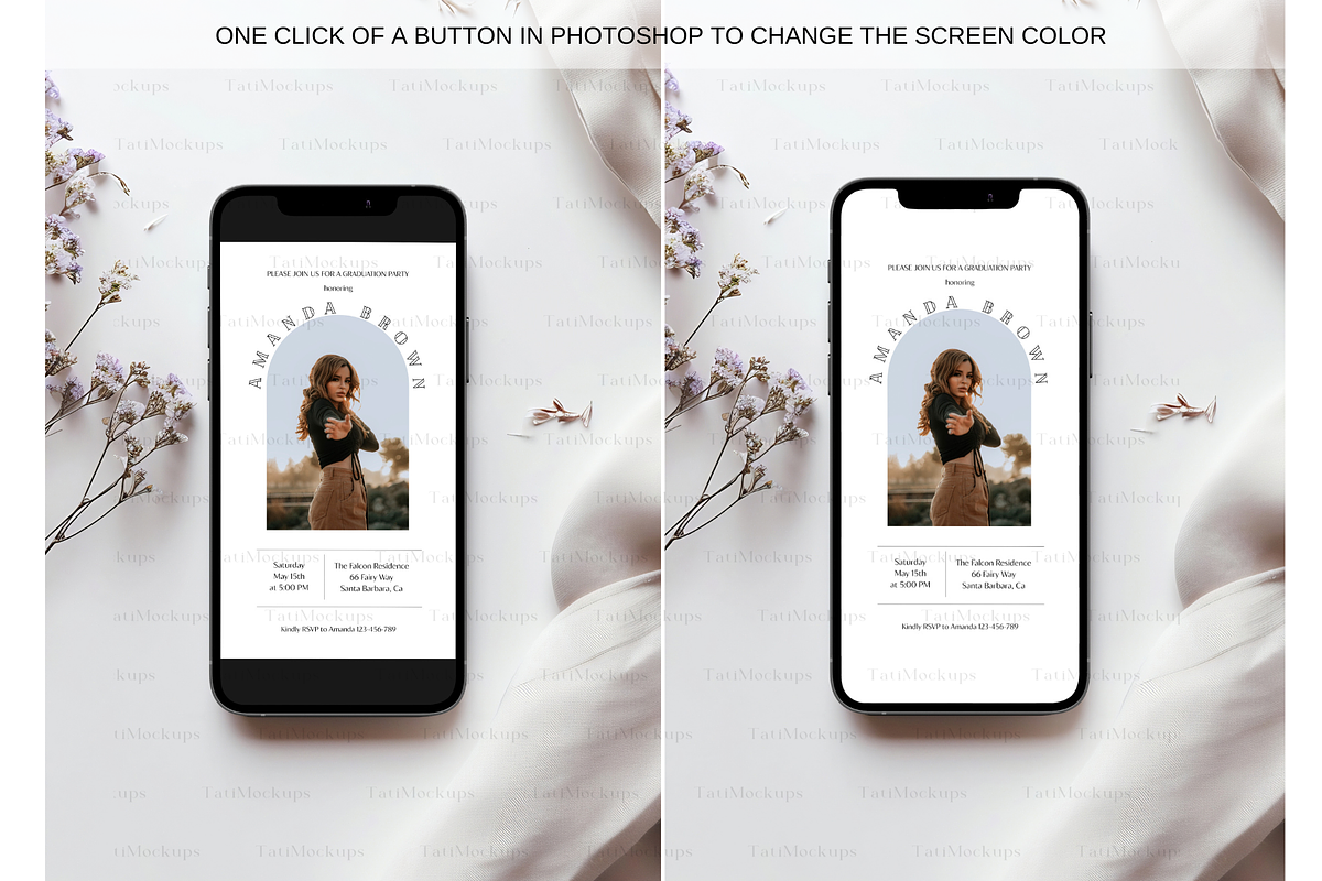 iPhone Screen Mockup, Device Mockup, a Product Mockup by TatiMockup (Photo 3 of 7)