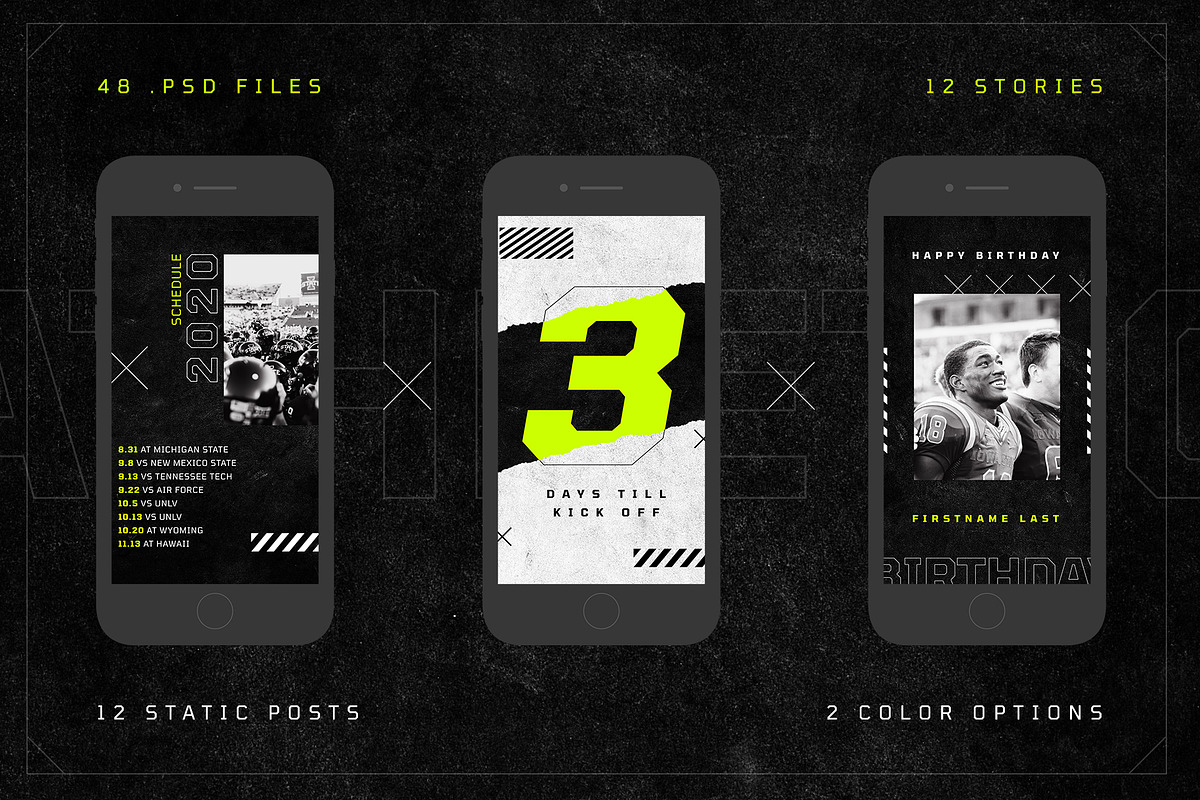ATHLETICO 2- BALLER INSTAGRAM KIT, a Social Media Template by GOAT Design Co. (Photo 3 of 13)