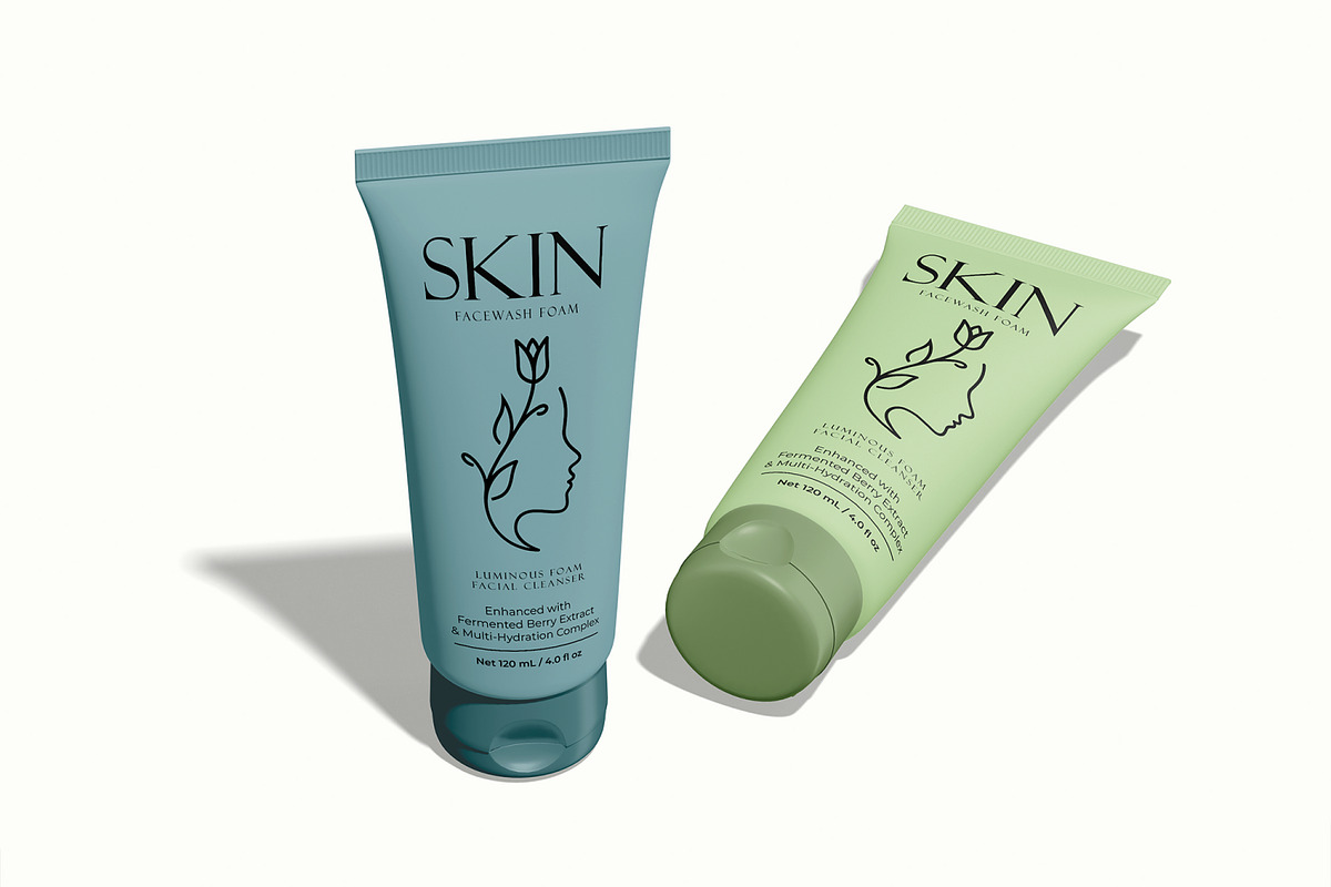 Facewash Foam Mockup, a Packaging Mockup by Permadi Creative (Photo 4 of 5)