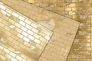 Gold Brick Walls Digital Paper, a Texture Graphic by Digital Curio (Thumbnail 2 of 7)