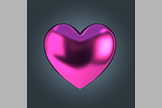 Pink Anodised Heart Shape, an Object Graphic by Industrial Artworks (Thumbnail 1 of 2)