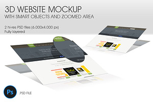 3D Website Mockup - Vol. 2