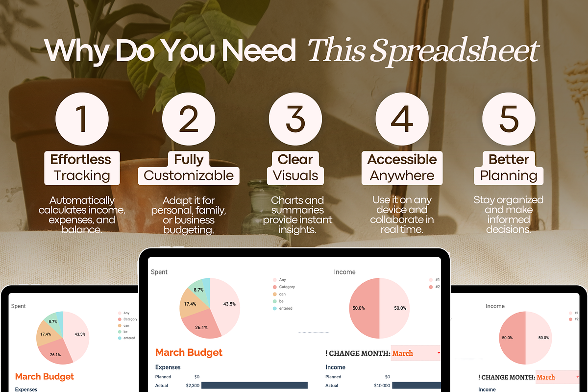 Monthly Budget Spreadsheet – Google, a Templates & Theme by vitalinagerman (Photo 9 of 11)