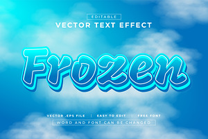 Frozen Text Effect | EPS Vector, a Layer Style Add-On by padilah_a