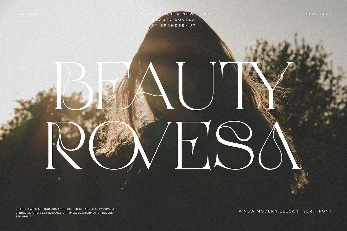 Beauty Rovesa Elegant Display Serif, a Serif Font by BrandSemut (Photo 1 of 15)