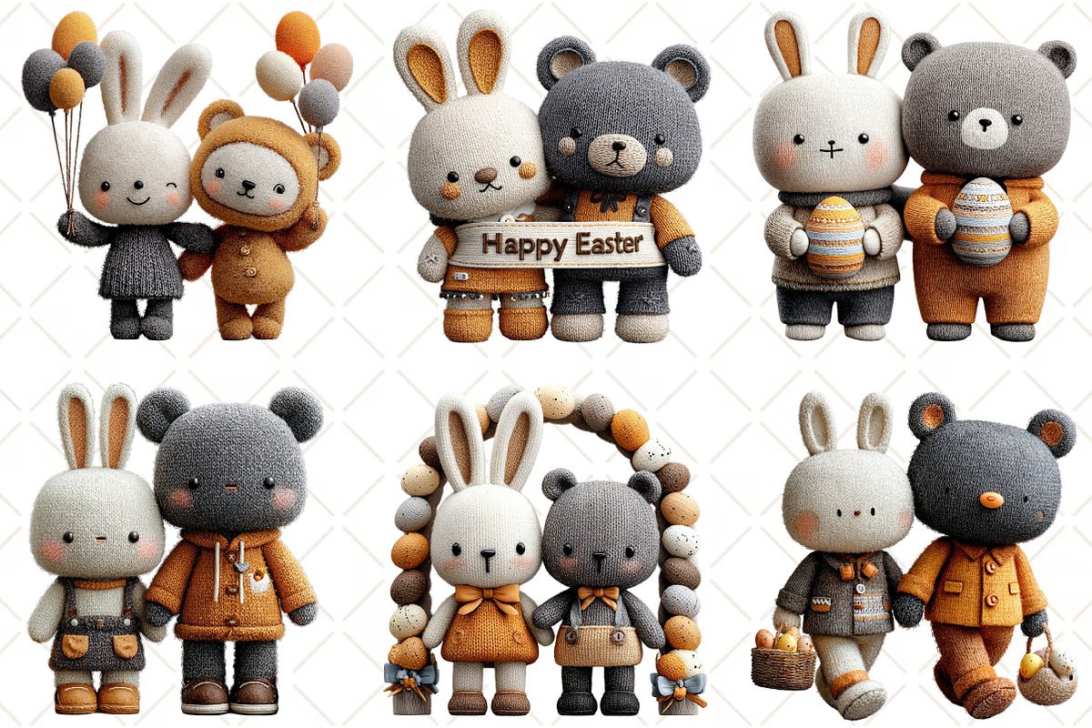 Whimsical Easter Rabbit And Bear, an Illustration by Black Bird Studio (Photo 5 of 6)