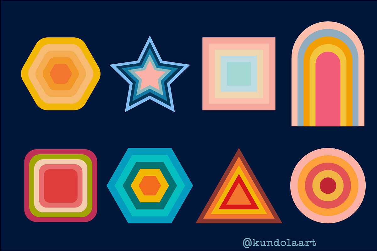 Retro sunset. SVG, PNG, a Shape Add-On by KundolaArt (Photo 2 of 9)