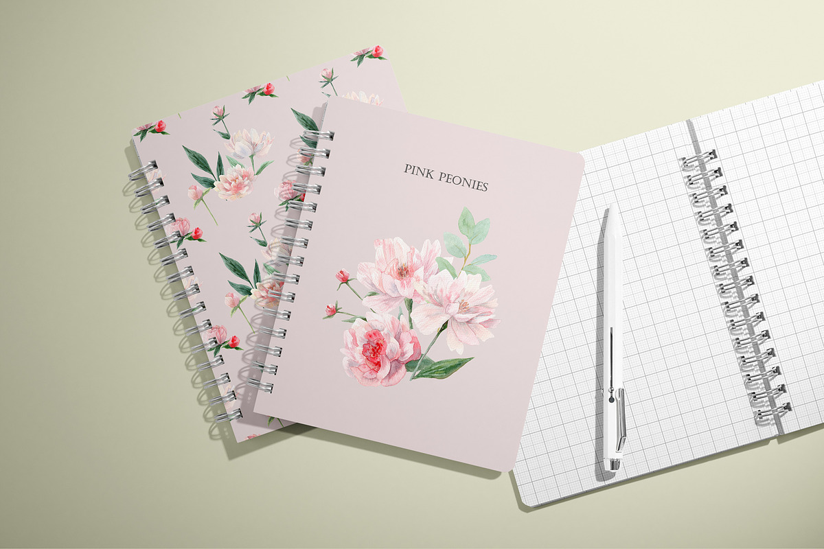 Watercolor Peony. Pink peonies., a Decorative Illustration by Slastick (Photo 9 of 11)