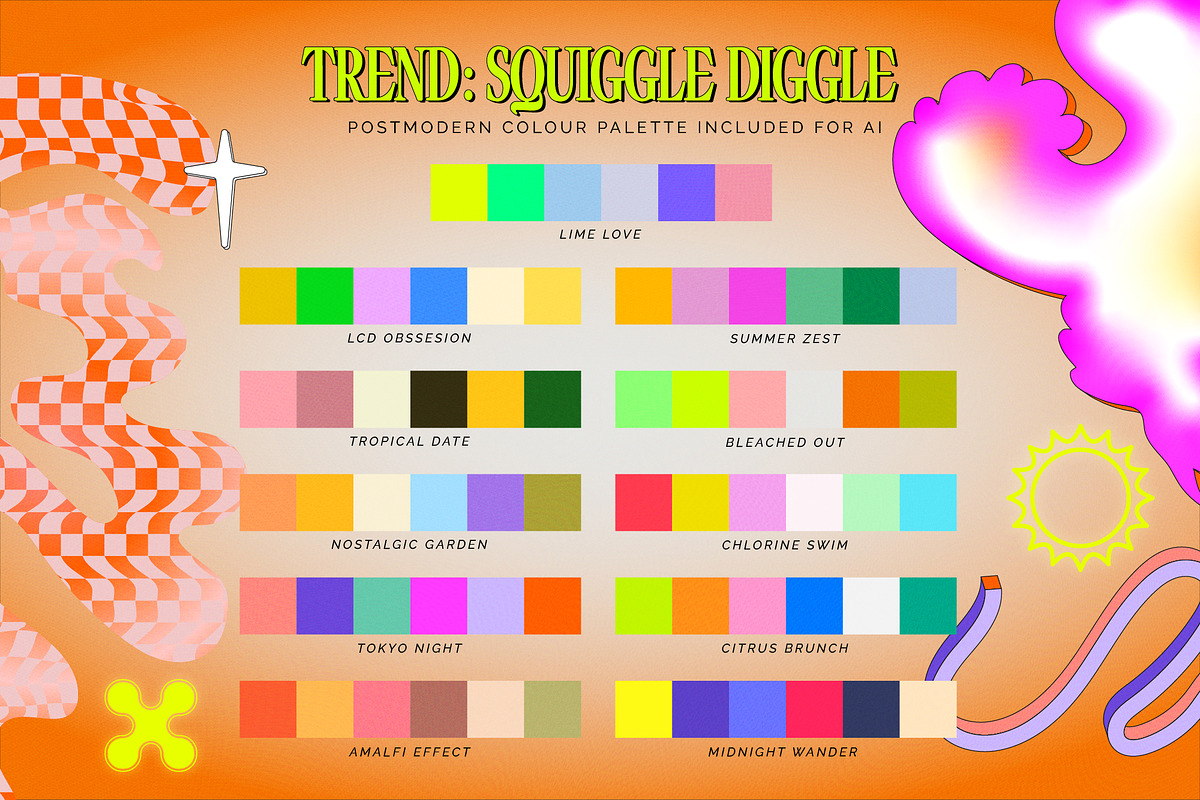 Postmodern Squiggle 2 Vector Clipart, an Object Graphic by angelainthefields (Photo 14 of 14)