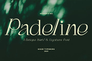 Padeline - Unique Serif, a Serif Font by Khoir (Thumbnail 1 of 9)