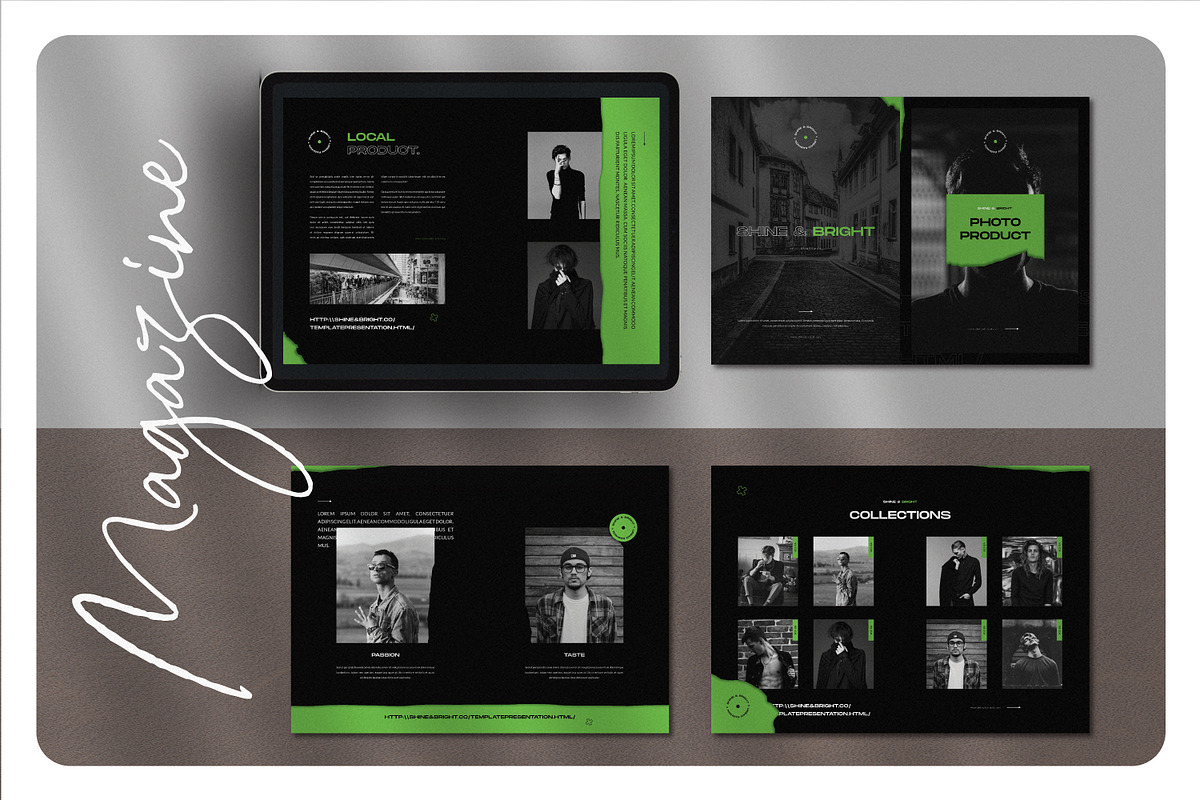 Shine & Bright Urban Fashion, a Magazine Template by Typetemp Studio