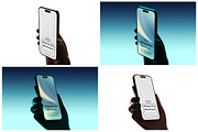 iPhone with Hand Backlight Mockups, an iPhone Mockup by Remnand Studio (Thumbnail 8 of 10)