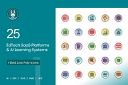 25 EdTech & AI Learning Icons., a Solid Icon by IconBunny (Thumbnail 1 of 2)