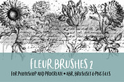 Fleur 2 Brushes for PS/PRO, a Brush Add-On by Polka Dot Pixels (Thumbnail 1 of 2)