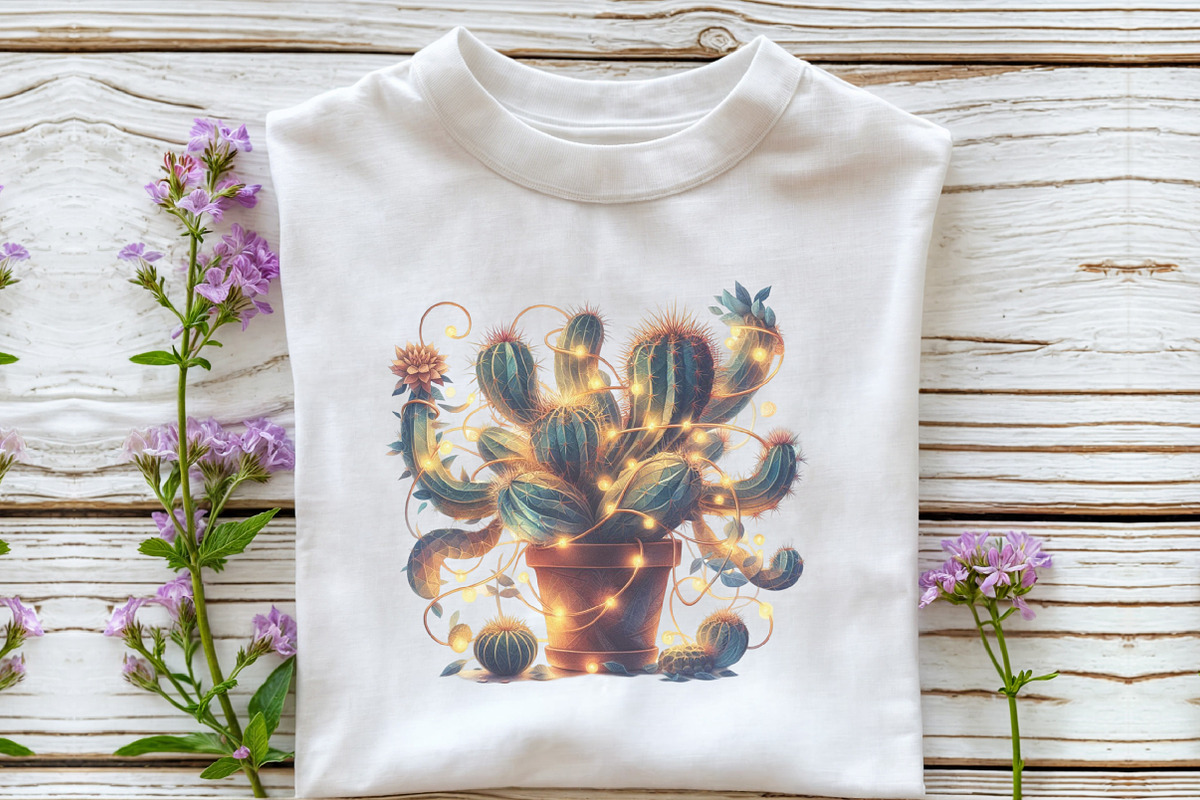 Watercolor Vintage cactus Clipart, a Seasonal Illustration by Rose Art (Photo 4 of 5)