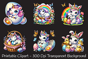 Newborn unicorn Easter Day Png, an Illustration by RobertsArt (Thumbnail 3 of 7)