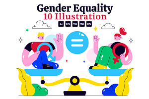 10 Gender Equality Illustration, a Person Illustration by denayunebgt