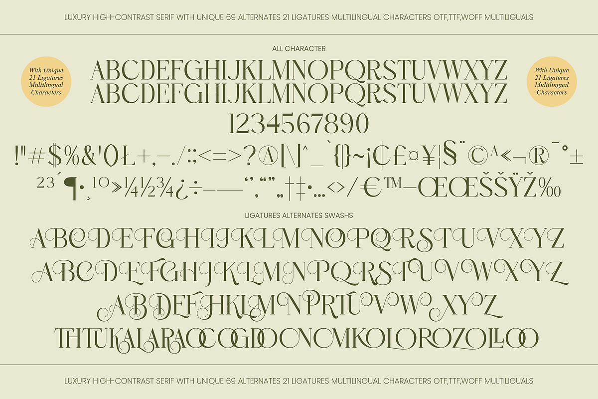 Aroma Floras Luxury High Contrast, a Serif Font by timelesstype.co (Photo 10 of 10)